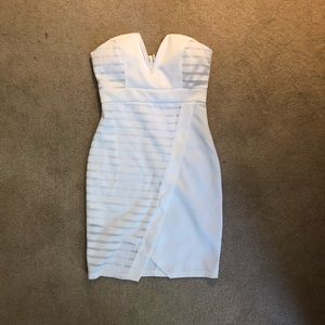 Strapless white dress